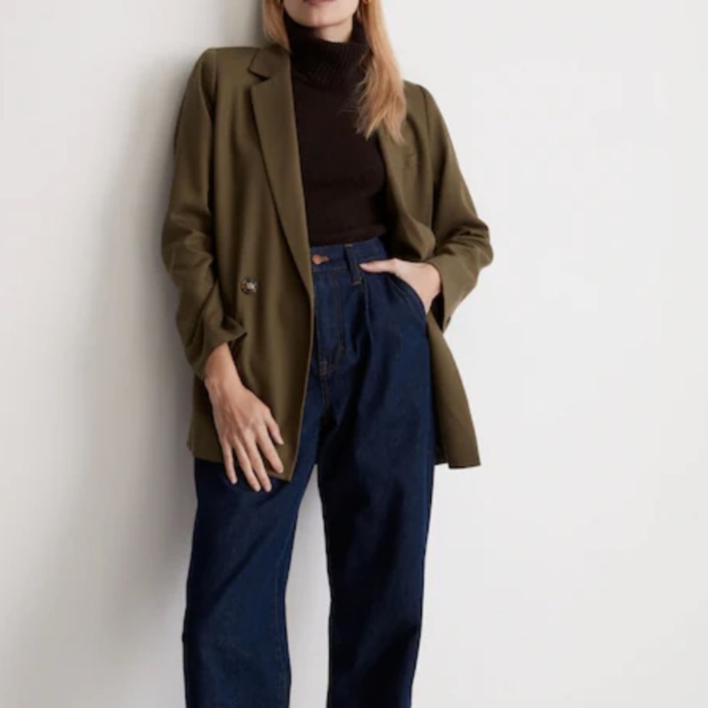 Madewell Drapeweave Caldwell Double-Breasted Blazer